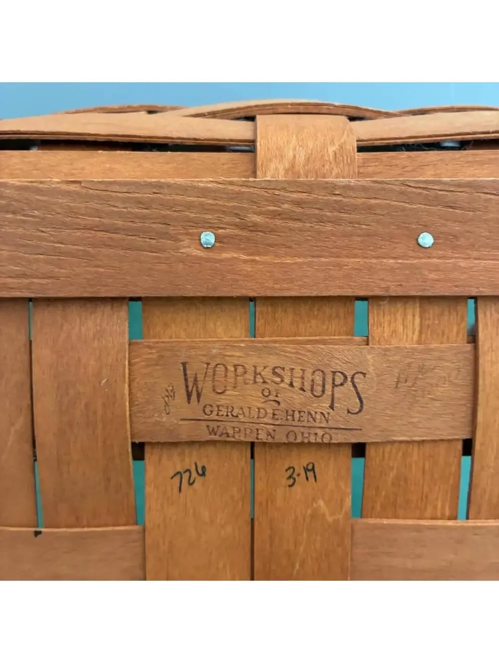 Vintage Gerald E Henn Workshops Basket 4 Way Divider Warren Ohio 1979